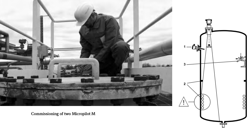 Commissioning of two Micropilot M دستگاه‌های اندازه‌گیری سطح رادار (Micropilot)